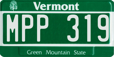 VT license plate MPP319