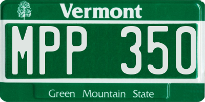 VT license plate MPP350