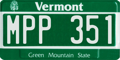 VT license plate MPP351