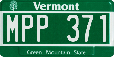 VT license plate MPP371