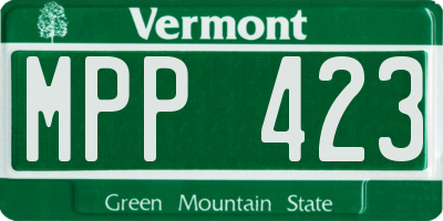 VT license plate MPP423