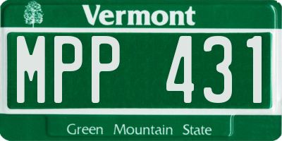 VT license plate MPP431