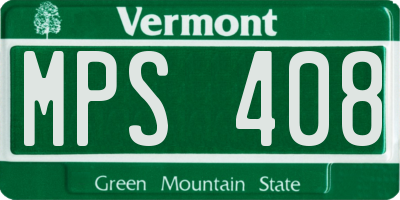 VT license plate MPS408