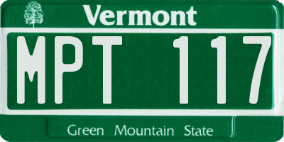VT license plate MPT117