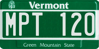VT license plate MPT120