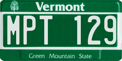 VT license plate MPT129