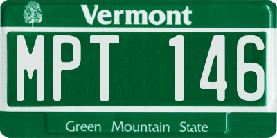 VT license plate MPT146