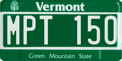 VT license plate MPT150