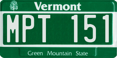 VT license plate MPT151