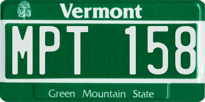 VT license plate MPT158