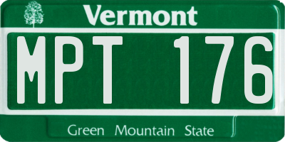 VT license plate MPT176