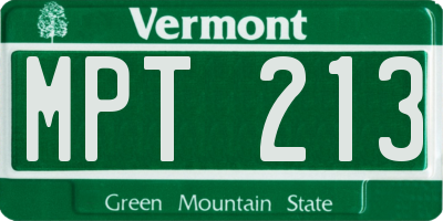 VT license plate MPT213