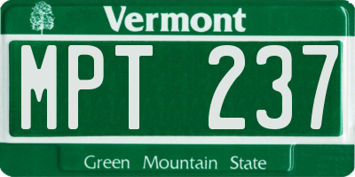 VT license plate MPT237