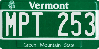 VT license plate MPT253