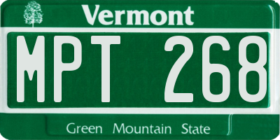VT license plate MPT268