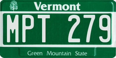 VT license plate MPT279