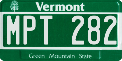 VT license plate MPT282