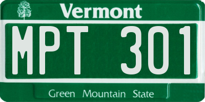 VT license plate MPT301