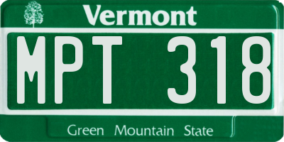 VT license plate MPT318