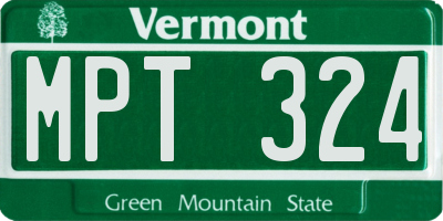 VT license plate MPT324