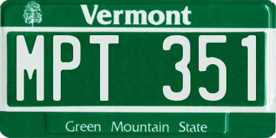 VT license plate MPT351