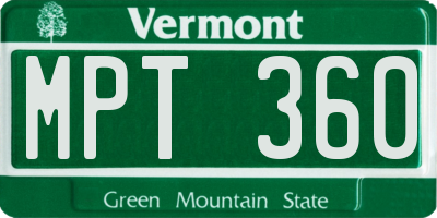 VT license plate MPT360