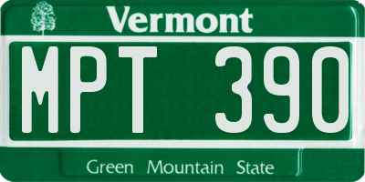 VT license plate MPT390