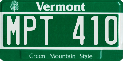 VT license plate MPT410