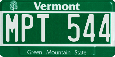 VT license plate MPT544