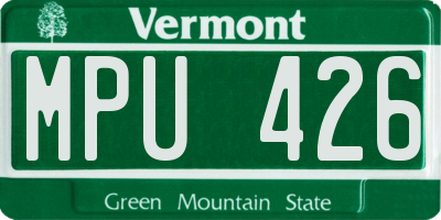 VT license plate MPU426