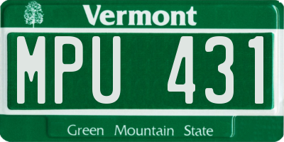 VT license plate MPU431