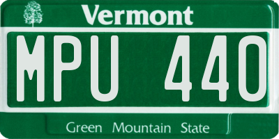 VT license plate MPU440