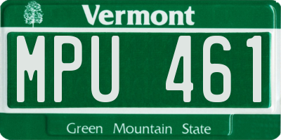 VT license plate MPU461