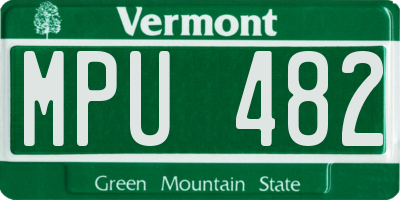 VT license plate MPU482
