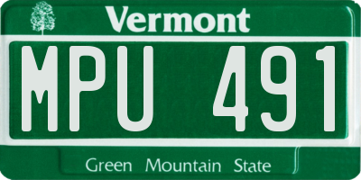 VT license plate MPU491