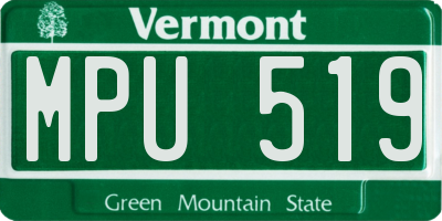 VT license plate MPU519
