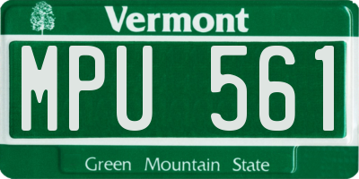 VT license plate MPU561