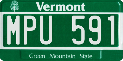 VT license plate MPU591
