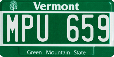 VT license plate MPU659