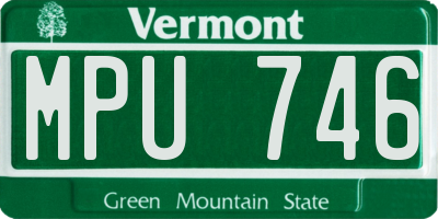 VT license plate MPU746