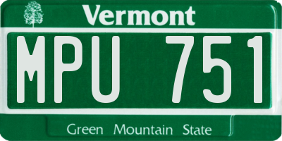 VT license plate MPU751
