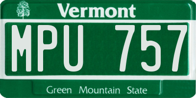 VT license plate MPU757