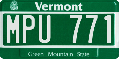 VT license plate MPU771