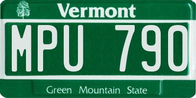 VT license plate MPU790