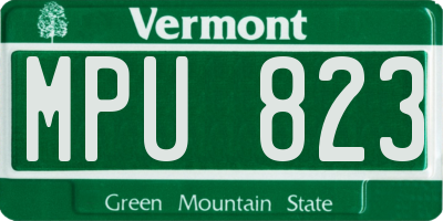 VT license plate MPU823