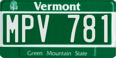 VT license plate MPV781