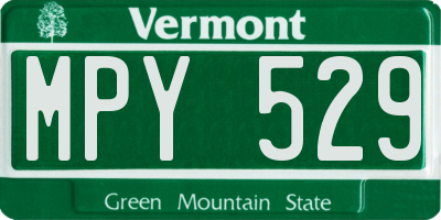 VT license plate MPY529
