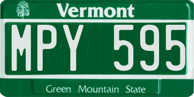 VT license plate MPY595