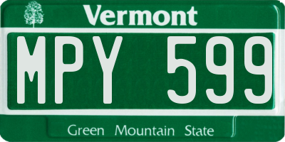 VT license plate MPY599
