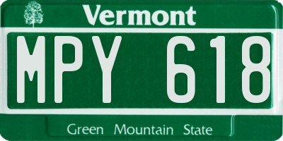 VT license plate MPY618